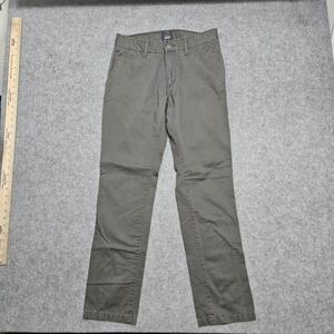Gap Lived In Tapered Khaki Chino Pants Men's 32x32 Grey Flat Front Slash Pocket
